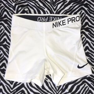 Icy White Nike Spandex Shorts